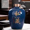 Jingdezhen Jarra de Vinho de Cerâmica Selada Doméstica 3/5/10/20/30/ 25kg Garrafa de Vinho Tanque para Fabricação de Vinho Adega Jarra de Vinho