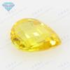 Huagang Gem Em forma de pêra Amarelo Dourado Dupla Tartaruga Face CZ Zircon Em forma de gota Xadrez Face Pingente Jóias Pedra Principal