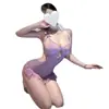 Lencería Sexy Original Domeila, Body Sexy de Encaje con Ballenas, Tentación Pura Coqueteo, Uniforme para Mujeres que No Requiere Quitarse qqny