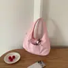 Bolso de mujer coreano, nuevo modelo verano 2026, bolso tote de nailon casual de color liso, bolso de mano y bandolera de nicho de moda