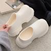 Mulheres Verão Outer Wear All-match Moda Slip-on Sapatos Femininos Meio Chinelos