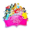 Seis Princesas Festa de Aniversário Rosa para Menina Artigos de Festa Decoração de Festa Desenho Animado Pratos de Papel Copos de Papel Guardanapos de Papel Toalha Bandeira