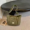Bolsa de Lona Retrô Japonesa Cor Sólida Grande Capacidade Bolsa Transversal Alta Aparência Bolsa Mensageiro Artística Estudante para o Trabalho Bolsa de Ombro Único