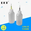 Frasco de 50ml com Ponta de Agulha, Frasco Conta-gotas com Agulha para Cola, Frasco de Resina, Frasco de Cola, Frasco de Fluxo, Frasco de Plástico com Ponta de Agulha