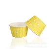 Taza de rollo tamaño grande a prueba de aceite resistente a altas temperaturas Taza para bizcocho enrollado 110g taza de papel para pastel recubierta