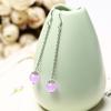 Nuevos Aretes de Borla de Transferencia para Mujer a la Moda Aretes de Jade a la Moda Aretes de Ágata Roja Calcedonia Cristal Sin Perforación Clips para Oreja