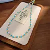 Collar Original de Pino y Piedra Verde Ciprés Perla de Agua Dulce Genuina Juego de Joyería de Pulsera de Piedra Natural de Alto Grado Retro