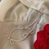 Collar con Perlas y Lazo para Niña Dulce Cadena para Clavícula de Moda Versátil con Sentido de Diseño de Nicho Femenino Temperamento Suave