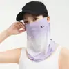 Mascarilla de Protección Solar de Verano para Mujer, Protección Solar para Ciclismo al Aire Libre, Protección UV, Toalla Facial de Seda Helada Fina Transpirable para Protección Solar, Transfronterizo