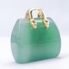 Bolsa Mini de Pedra de Cristal Natural Bolsa de Mão Cristal em Pó Jade Dongling Decoração Pingente de Ametista Olho de Tigre Estilo Ins
