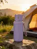 Botella Térmica de Acero Inoxidable 2 en 1 con Taza Tapa, Vasos Térmicos con Asas, Botella de Agua de Acero Inoxidable 316, Mantiene las Bebidas Calientes y Frías para Viajes, Gimnasio, Escuela