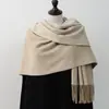 Bufanda de Dos Caras de Dos Colores Popular de Invierno Bufanda de Lana Cachemira para Mujer Bufanda Chal de Invierno de Gama Alta para Hombre Venta al por Mayor