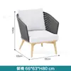 Cama tumbona exterior silla de ratán impermeable protector solar Villa de playa patio jardín plataforma exterior fuente termal ratán piscina tumbona