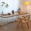 Mesa de comedor y sillas suspendidas de madera maciza acrílica apartamento pequeño sala de estar estilo tronco escritorio mesa de computadora mesa de comedor rectangular