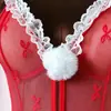 Disfraz de Año Nuevo Navidad Lindo Sexy Chica Conejita Lencería Juego de Rol Uniforme Mono