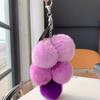 [Uvas Lindas] Colgante de Bolso de Piel de Conejo Rex Real Colgante de Llavero de Coche de Bola de Felpa de Celebridad de Internet Accesorios