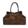Bolsa Tote Cor Sólida Estilo Simples Coreano para Mulheres Verão Grande Capacidade Versátil Couro Macio Bolsa Grande Relaxada de Ombro/Axila