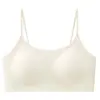 Ropa interior modal tipo camiseta sin costuras para mujer, sujetador push-up de copa fija, soporte lateral para el pecho, transpirable, espalda bonita, ropa interior de seda de morera