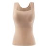 Camiseta Térmica Justa e Sem Costura para Mulheres com Bojos, Roupa Íntima e Roupa Externa Escovada Anti-Pilling para Outono e Inverno, que Embeleza a Pele