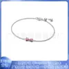 Panjia Dora Cobre Blanco Plateado 925 Trenzado Simple Pulsera Malla Rosa Pulsera de Seda Pulsera Pulsera DIY