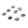 Aço Inoxidável 10mm Semicircular Mosquetão de Cavalo Formato de Leque Fivela de Colete Dente Pontiagudo Presilha Fixa para Cordão de Colar Acessórios para Joias DIY