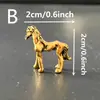 Ornamento de Musgo em Liga de Cobre, Cavalinho Trazedor de Sorte, Ornamento Personalizado de Cachorro do Zodíaco Sólido Retrô, Pet de Chá, Decoração de Mesa