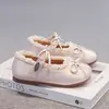 Zapatos para Niña 2026 Primavera y Otoño Nuevo Estilo Mocasines Zapatos de Cuero para Bebé Zapatos Planos con Cordones para Niños Zapatos de Princesa para Niña