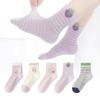 Meia com Seis Dedos Atacado Meias Infantis para Meninas e Bebês no Verão para Crianças de Meia-Idade e Mais Velhas Meia de Malha para Meninos Meia Fina de Algodão de Cano Médio