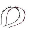 Exquisito Moño de Terciopelo Rojo Borde Delgado Pinza para el Cabello Banda para el Cabello para Mujer 2024 Nuevo Diadema de Año Nuevo de Alta Gama Adorno para la Cabeza que Combina con Todo
