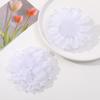 Tecido de flor de pescoço com sensação refrescante seda brilhante borda queimada flor de gaze de malha faça você mesmo feito à mão acessório de cabeça que combina com tudo acessórios de cabelo acessórios de vestuário atacado