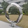 Escultura Ovalada de Huevo de Dinosaurio de Acero Inoxidable para Exteriores Cuadrada Jardín Entrada de Hotel Departamento de Ventas Adornos de Paisaje Acuático