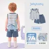[7A Antibacteriano] Traje Casual para Niños, Conjunto de Dos Piezas de Verano para Niños, Ropa de Dinosaurios para Niños, Chaleco y Shorts de Verano para Bebé
