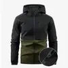 Jaqueta Esportiva ao Ar Livre Impermeável com Capuz Color Block Casual de Rua Estilo Americano Versátil Transfronteiriça Top Comércio Exterior