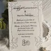 Tarjeta de Invitación de Boda con Relieve Floral 3D, Invitación de Boda Estilo Occidental con Relieve en Papel de Algodón, Personalización de Alta Gama por Fabricante