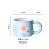Taza de Cerámica Estampada Pintada a Mano para Uso Doméstico, Taza Creativa para el Desayuno, Taza de Café Estilo Fresco, Taza de Dibujos Animados para Regalo