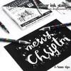 Plumón Highlighter Líquido Directo Transfronterizo con Punta Suave, Plumón Marcador Acrílico para Diario, Álbum de Fotos DIY, Marcador Negro para Tarjetas