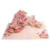 Día de San Valentín Día de la Madre Tarjeta de Felicitación de Rosa Tarjeta de Corte de Papel Estéreo 3D Bendición de Cumpleaños Suministros Culturales y Creativos Tarjeta de Mensaje