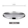 Plato de Barbacoa Estilo Coreano de Disco de Acero Inoxidable 304 Doble Capa Aislado Plato Multiusos para Bistec Estilo Occidental y Dim Sum Estilo Japonés y Coreano
