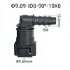 Conector Hembra Rápido para Línea de Combustible Automotriz 9.89mm Id8 Adecuado para Citroen Peugeot Conector Hembra Rápido Negro