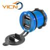 Cargador de Coche Inteligente Modificado de Aleación de Aluminio 12-24V Disponible 3.1A con Voltaje Cargador de Coche Carga de Teléfono Móvil