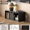 Armário preto com padrão de grade, estilo nórdico, adequado para salas de estar pequenas, armário de armazenamento de chão, quarto, e pode ser combinado com um rack de TV