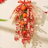 Decorações de Ano Novo de 2026, Ano do Cavalo, para o Festival da Primavera e o Dia de Ano Novo, Decorações de Cordão de Frutas Vermelhas de Alto Padrão para a Sala de Estar, Enfeites Pendentes de Frutas da Fortuna