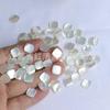 Piezas de Concha Coloridas Naturales 10mm Concha de Mariposa Blanca Parche Cuadrado No Poroso Material Hecho a Mano Accesorios para Joyería