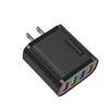Carregador multi-porta 4USB para celular e tablet, adaptador 3A, cabeça de carregamento