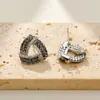 Pendientes Triangulares de Zirconia de Gama Alta, Modernos y Versátiles, Accesorios de Viaje con Diseño de Nicho
