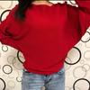 Suéter Coreano Estilo Morcego Novo Primavera 2026 para Mulheres, Blusa Solta de Manga Longa, Tricô Curto para Estudantes, Moderno