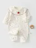 Enterizo de bebé estilo ins coreano para primavera y otoño, mameluco de manga larga para bebé de otoño, conjunto cómodo de una pieza para recién nacido