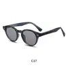 Nuevas Gafas de Sol con Marco Redondo de Uña de Arroz para Mujer, Estilo de Alta Gama, Protección UV, Varilla Plana, Gafas de Sol con Varilla Insertada de Propionato TR