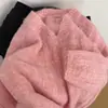 Recomendado! Encantador! Suéter Rosa Flor de Cerejeira Suave Gola V Estilo Preguiçoso Top Rejuvenescedor Tricô Versátil