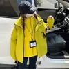 Chaquetas para Niñas 2025 Nuevo Estilo Otoño e Invierno Moda Estilo Coreano Chaquetas Tres en Uno para Niños Medianos y Grandes Chaquetas con Capucha